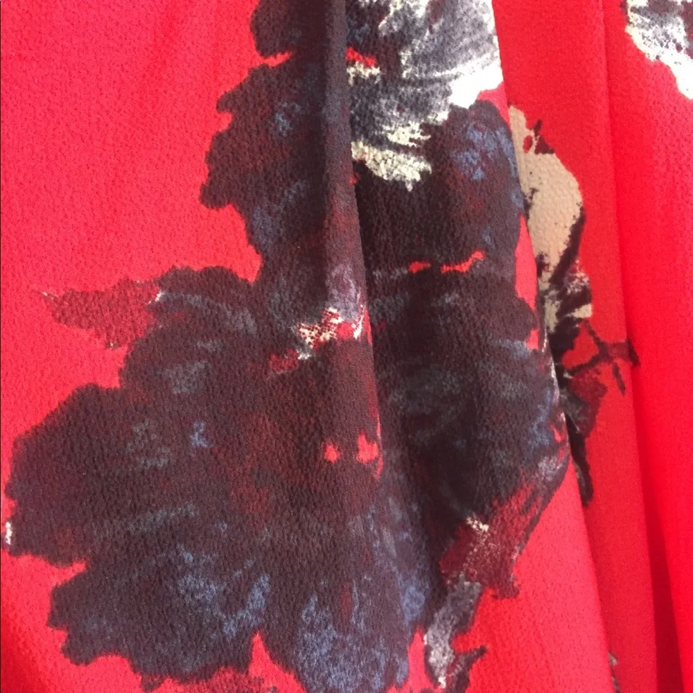 Free People floaty red dress large floral print - Picture 7 of 8